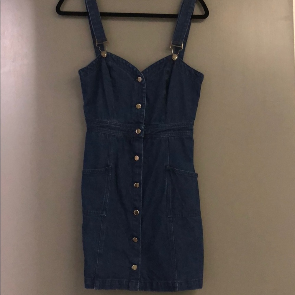 Denim Lulu’s overalls dress